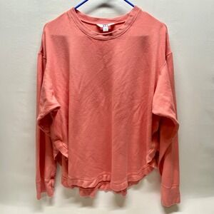Joy Lab Activewear Top Women's XXL Pink Coral Modal Blend‎ Long Sleeve Pullover